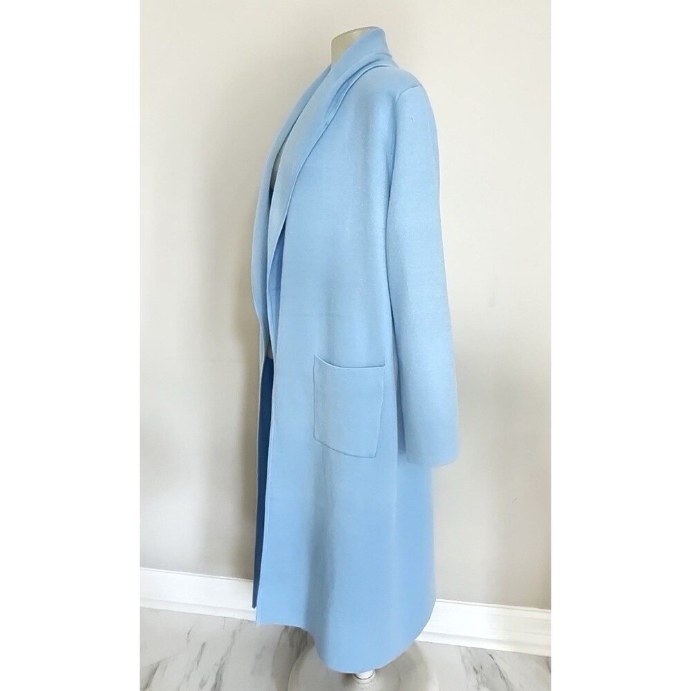 New Women’s Max Sport Cardigan Open Front Heather Blue Size L NWT $368